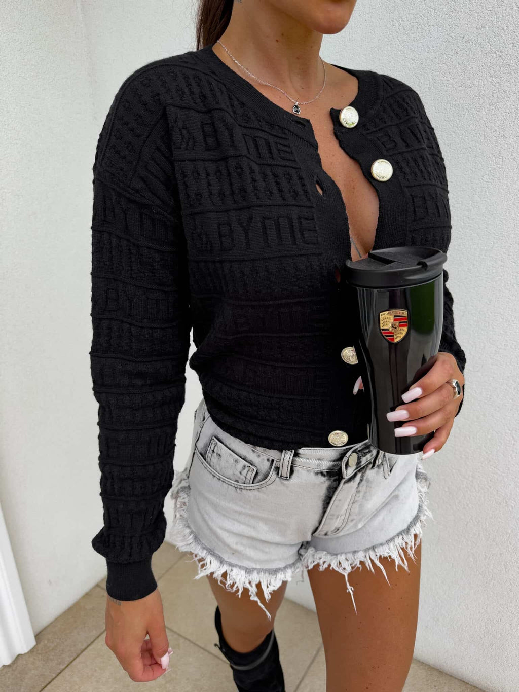 Sweter By Me GIVEN Czarny