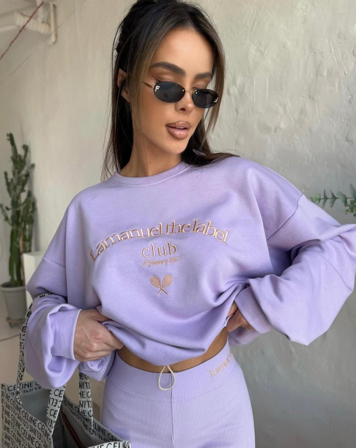 Komplet La Manuel Besties Liliowy